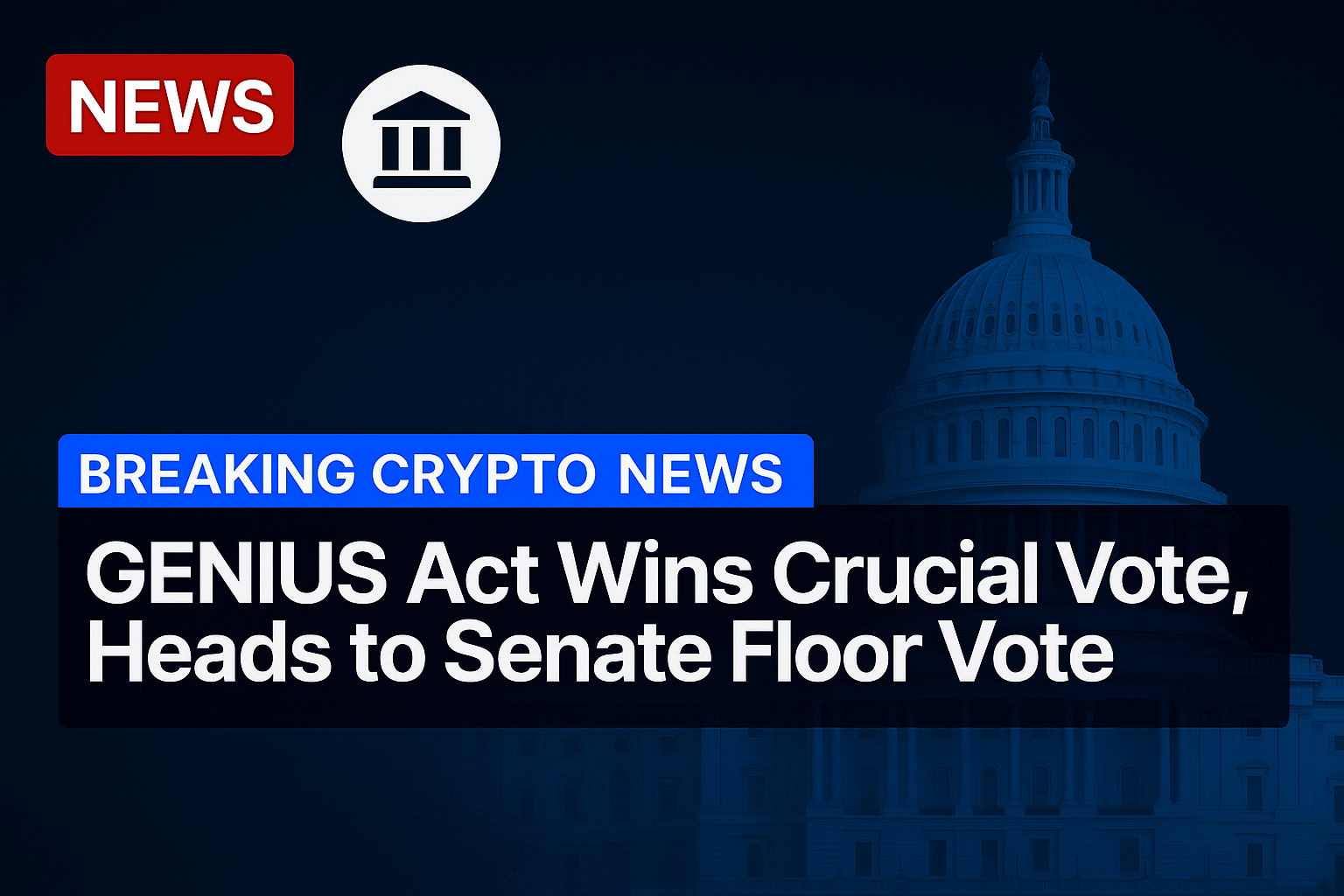 GENIUS Act wins crucial vote, heads to Senate floor vote