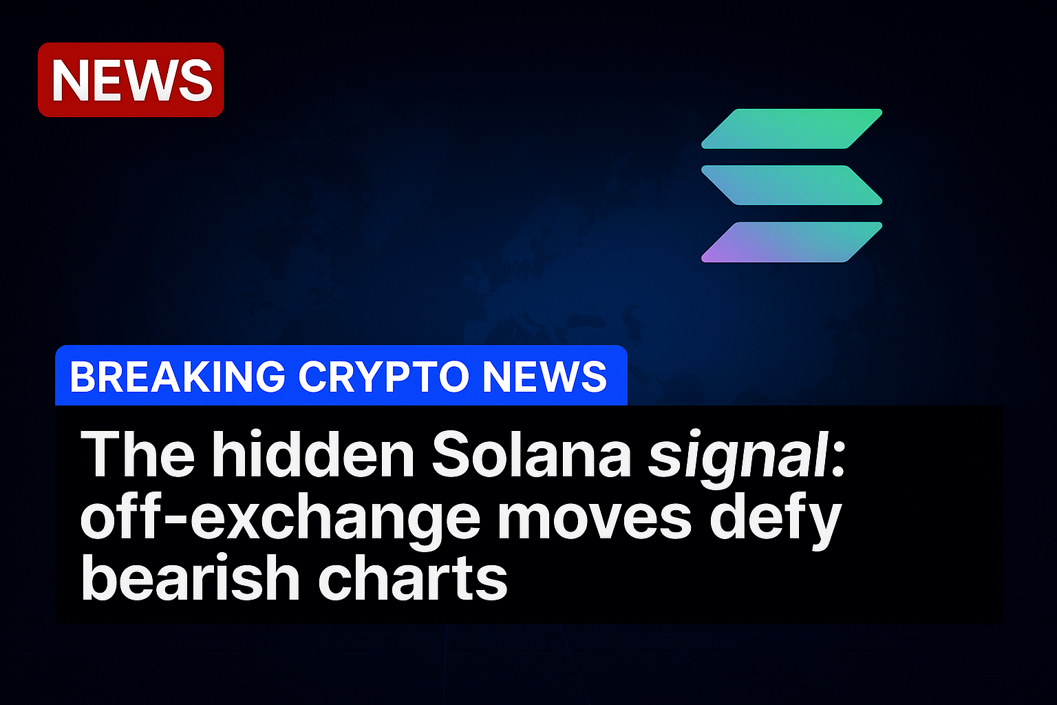 The hidden Solana signal: off-exchange moves defy bearish charts