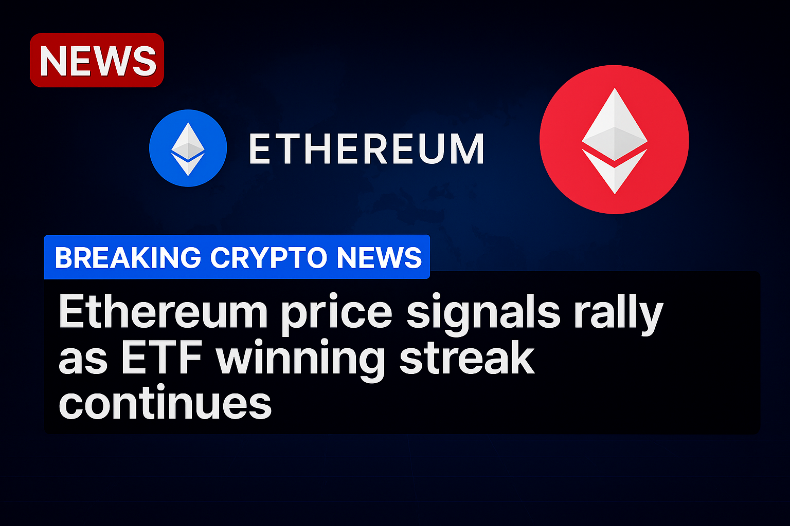 Ethereum price signals rally as ETF winning streak continues