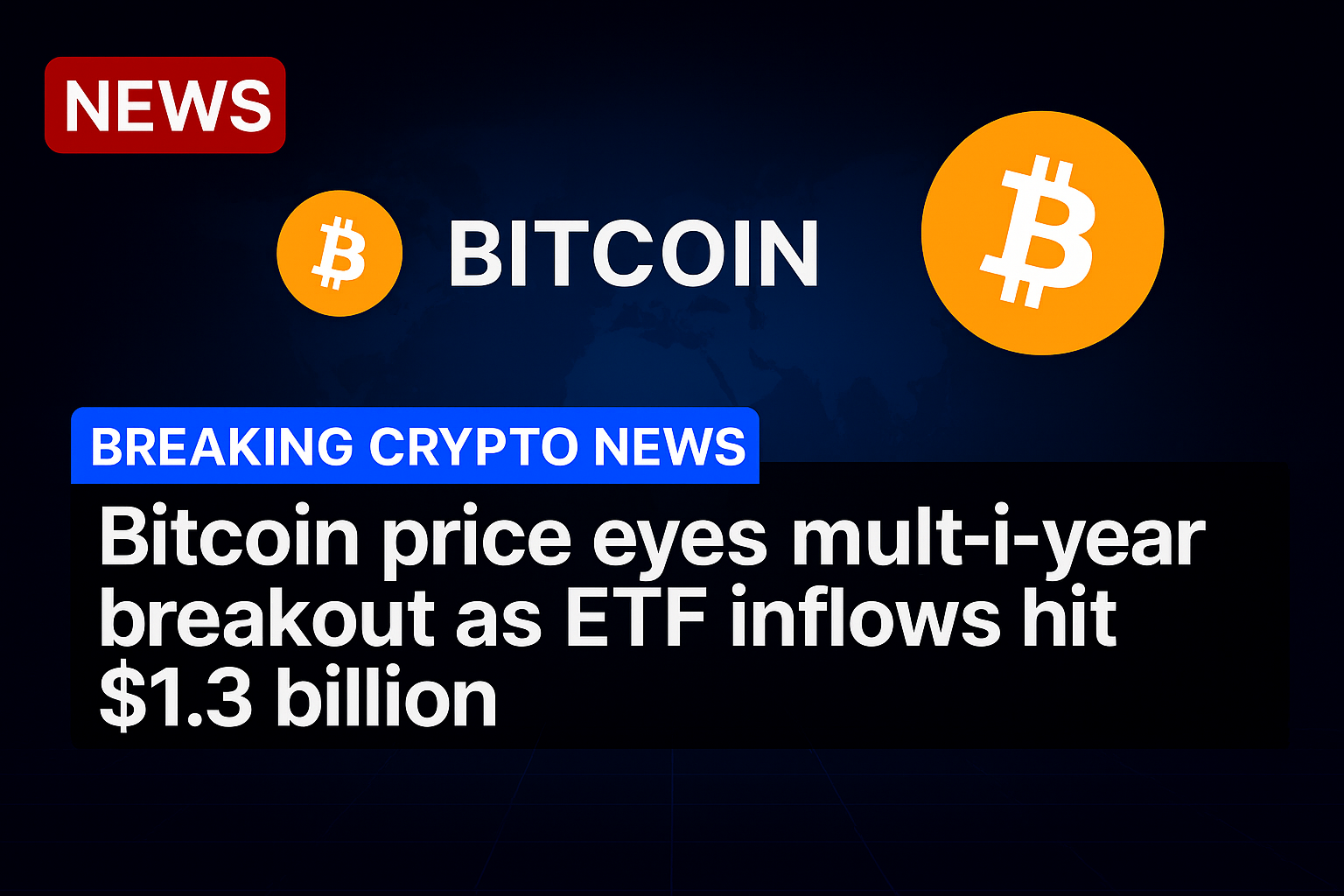 Bitcoin price eyes multi-year breakout as ETF inflows hit $1.3 billion