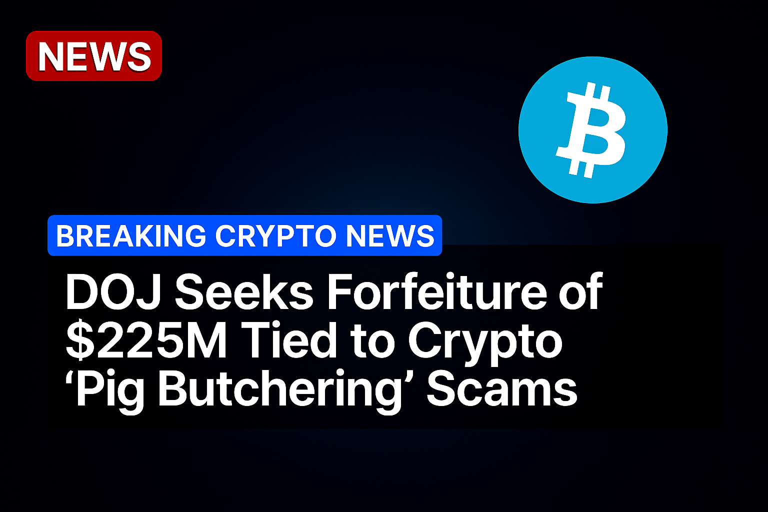 DOJ seeks forfeiture of $225m tied to crypto ‘pig butchering’ scams