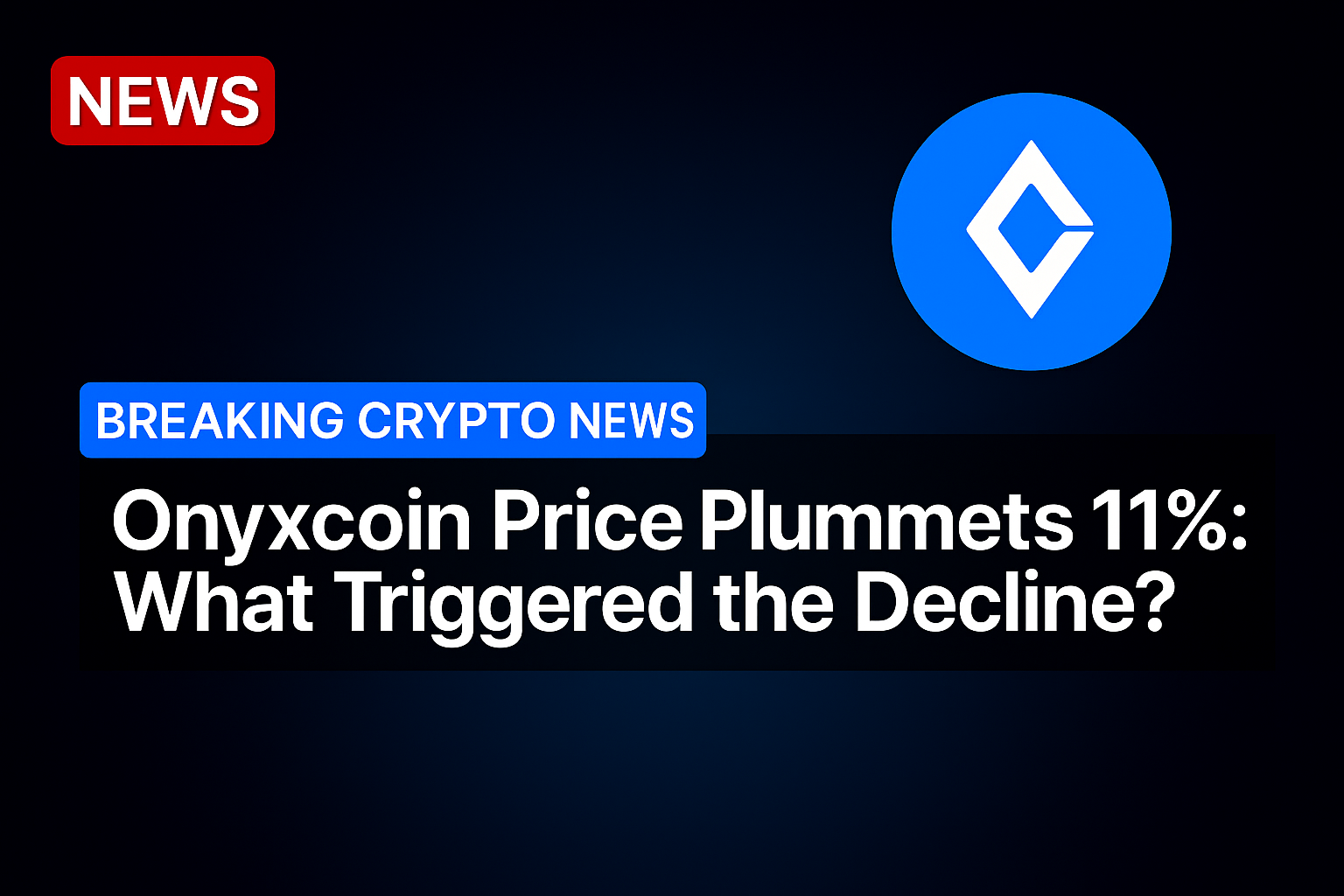 Onyxcoin price plummets 11%: what triggered the decline?