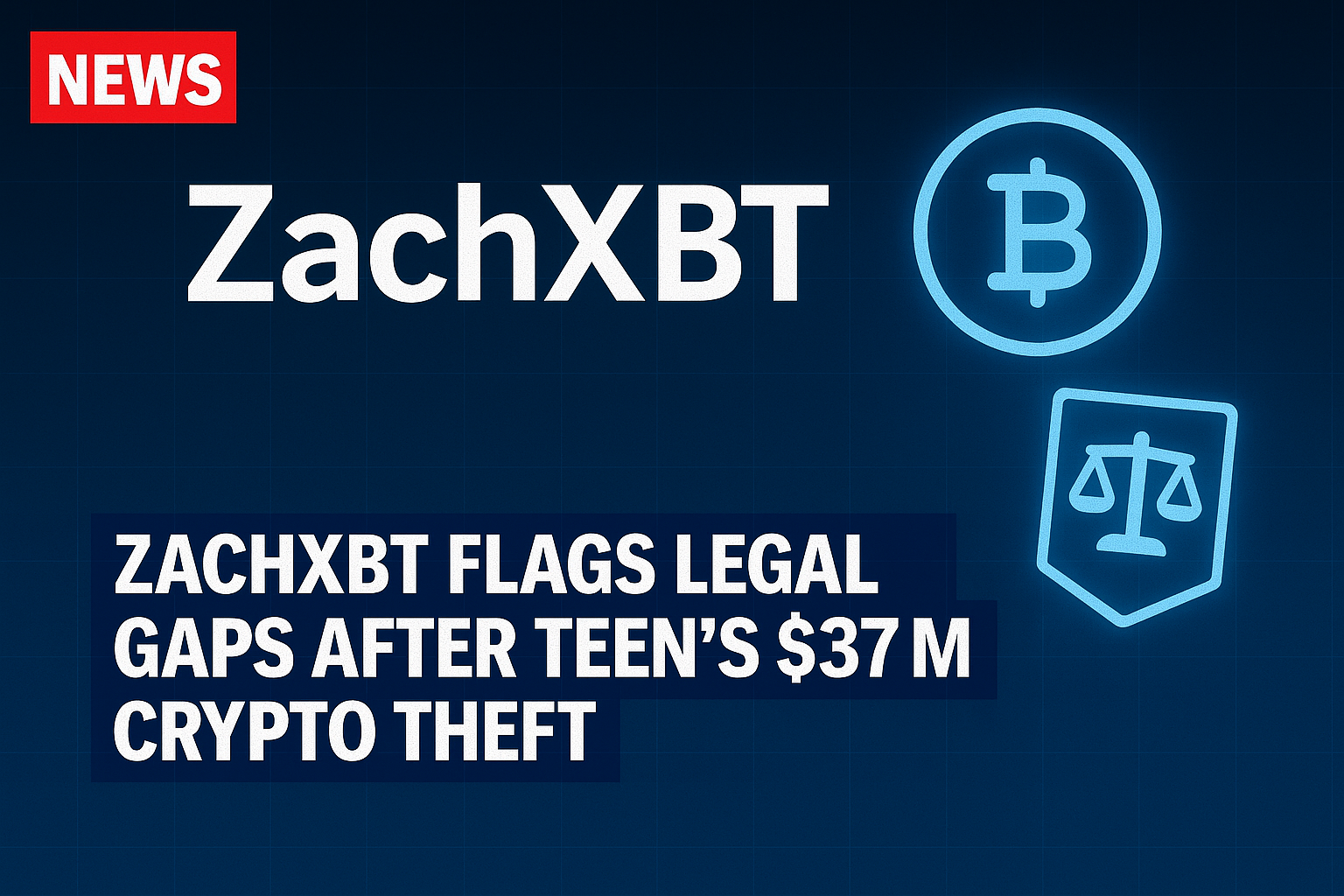 ZachXBT flags legal gaps after teen’s $37m crypto theft