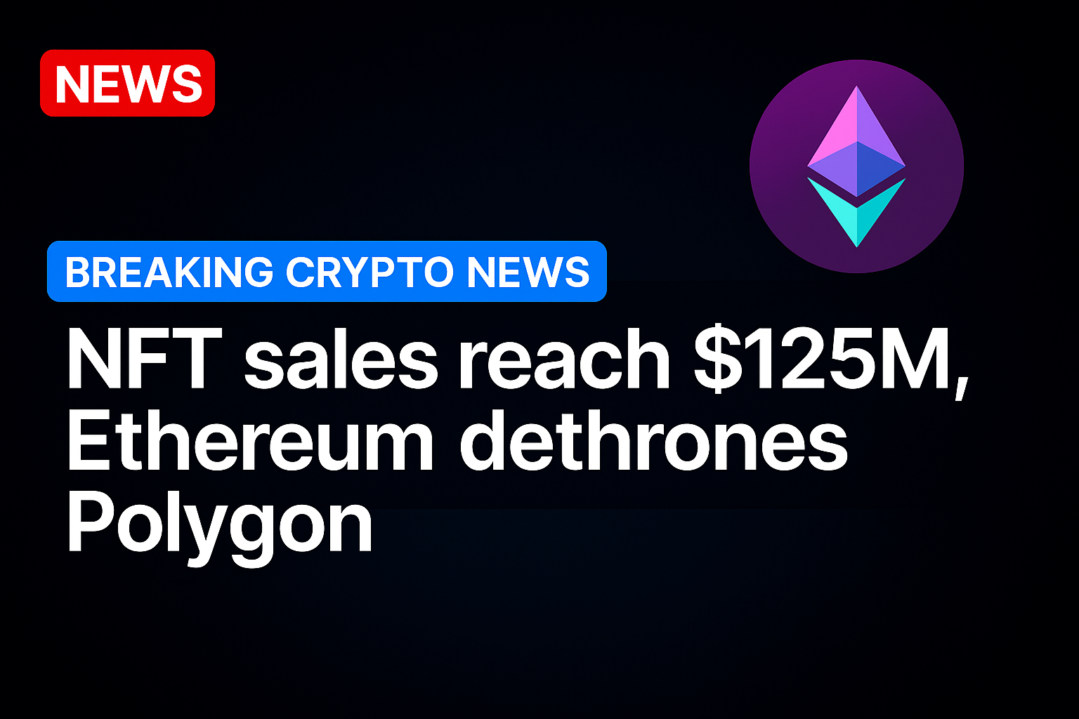 NFT sales reach $125m, Ethereum dethrones Polygon