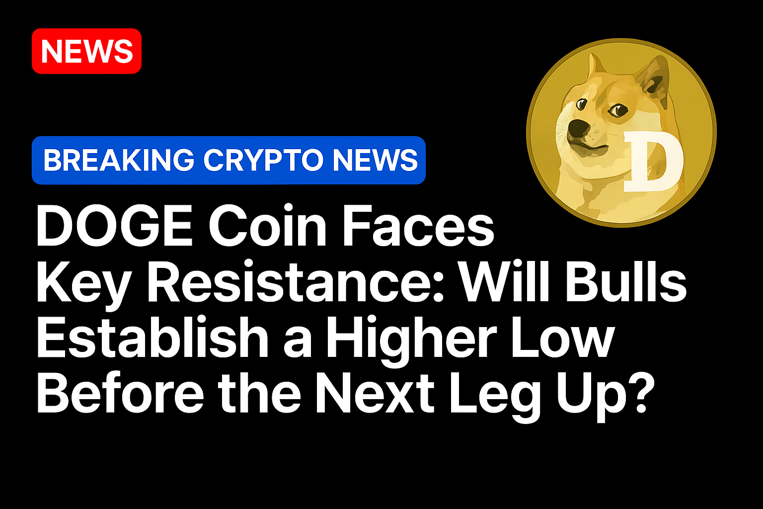DOGE coin faces key resistance: will bulls establish a Higher Low before the next leg up?