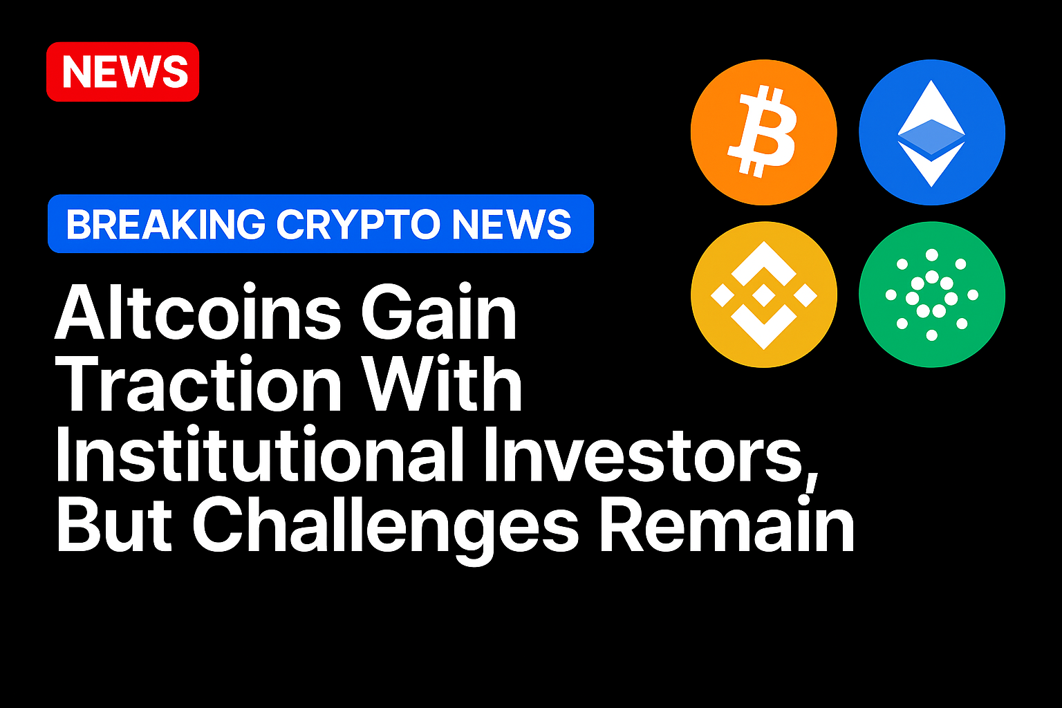 Altcoins Gain Traction With Institutional Investors, But Challenges Remain