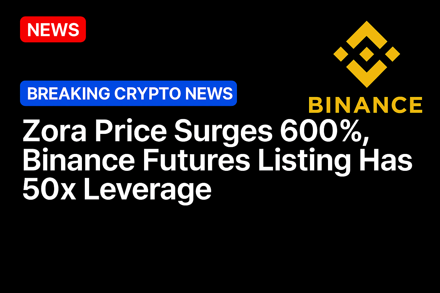 Zora price surges 600%, Binance Futures listing has 50x leverage