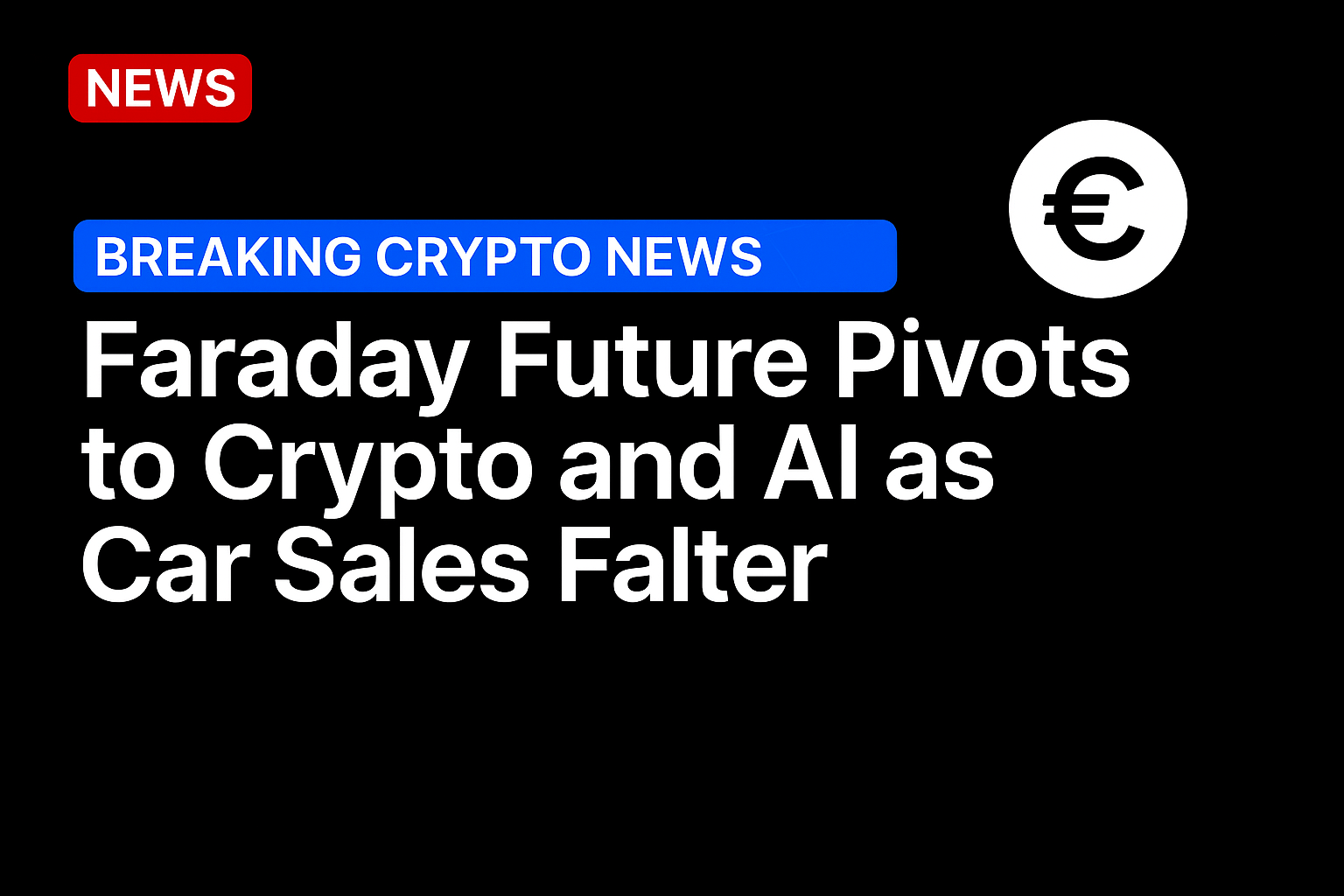 Faraday Future pivots to crypto and AI as car sales falter