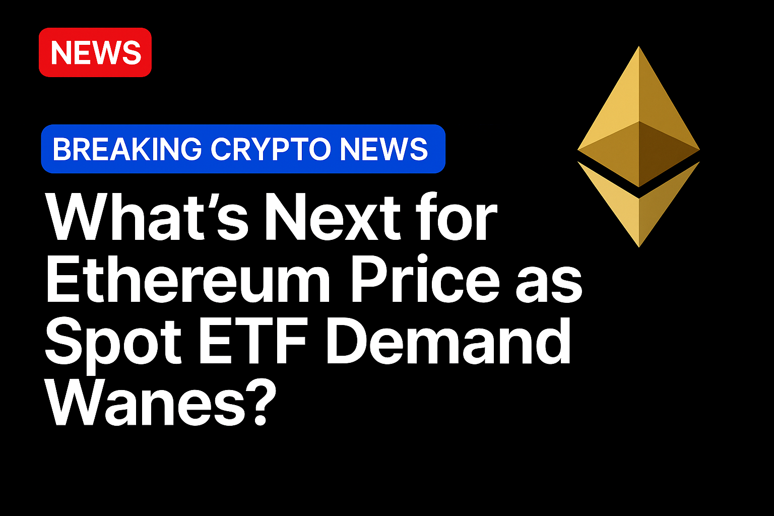 What’s next for Ethereum price as spot ETF demand wanes?