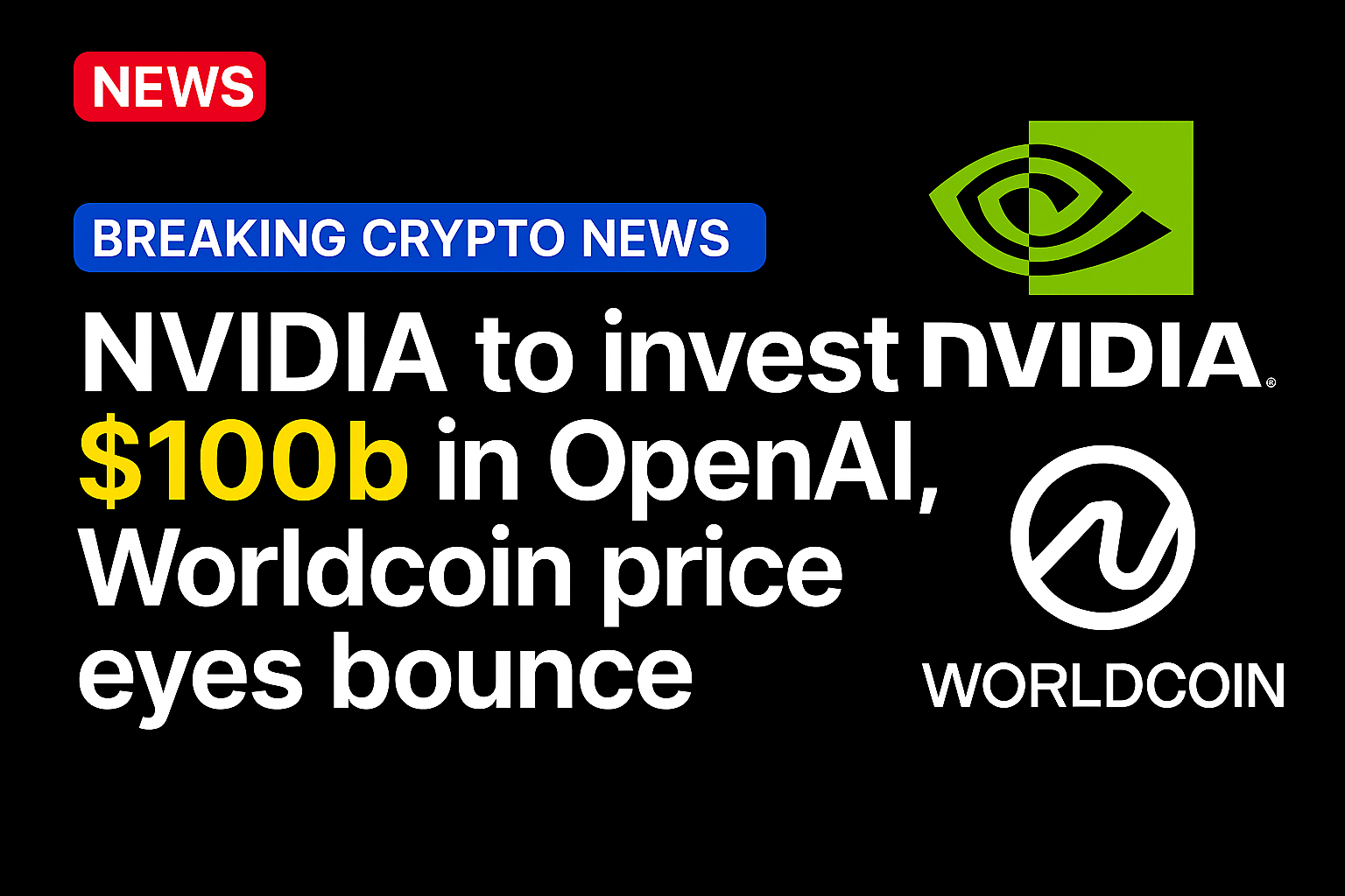 NVIDIA to invest $100b in OpenAI, Worldcoin price eyes bounce