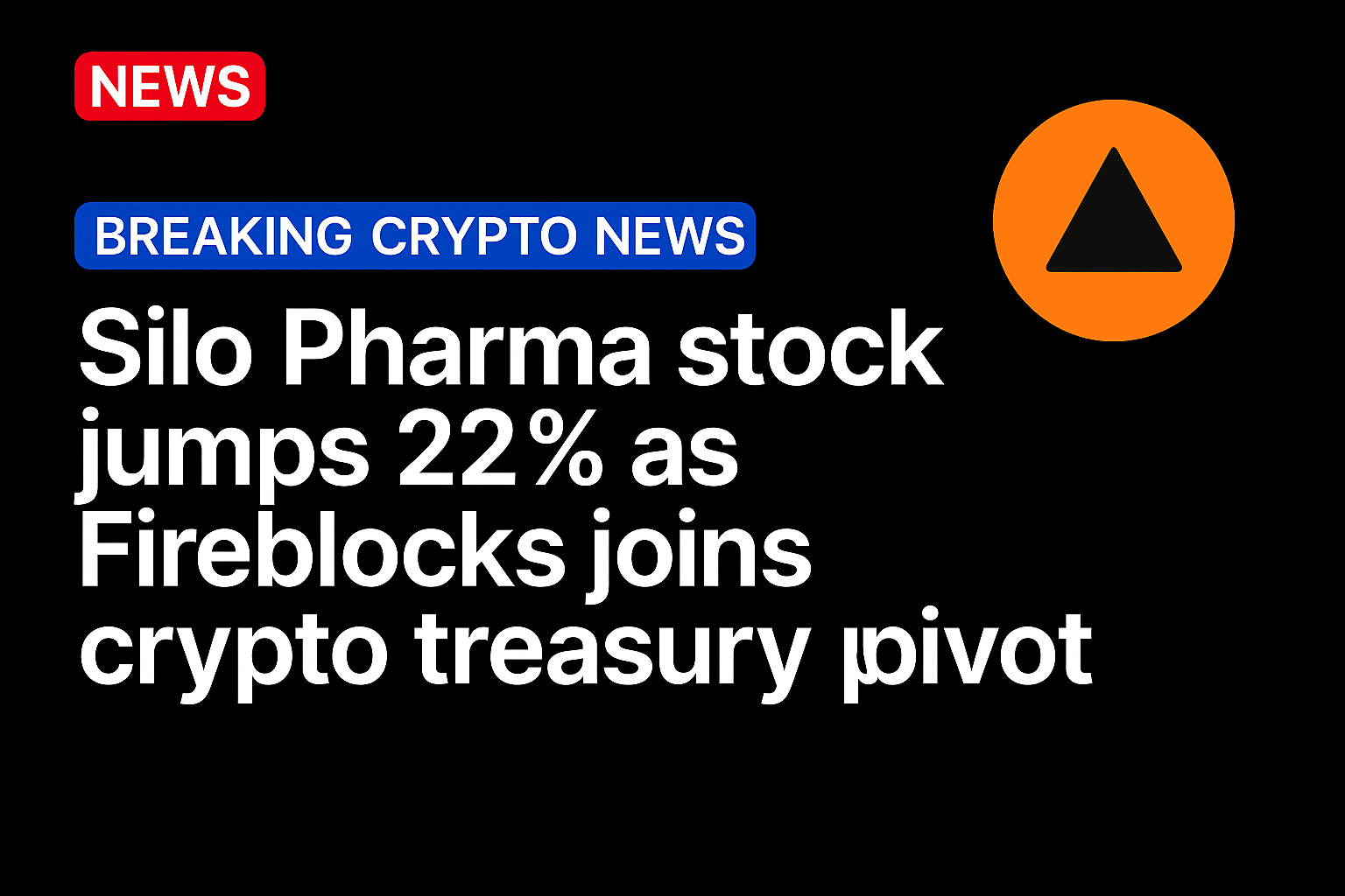 Silo Pharma stock jumps 22% as Fireblocks joins crypto treasury pivot