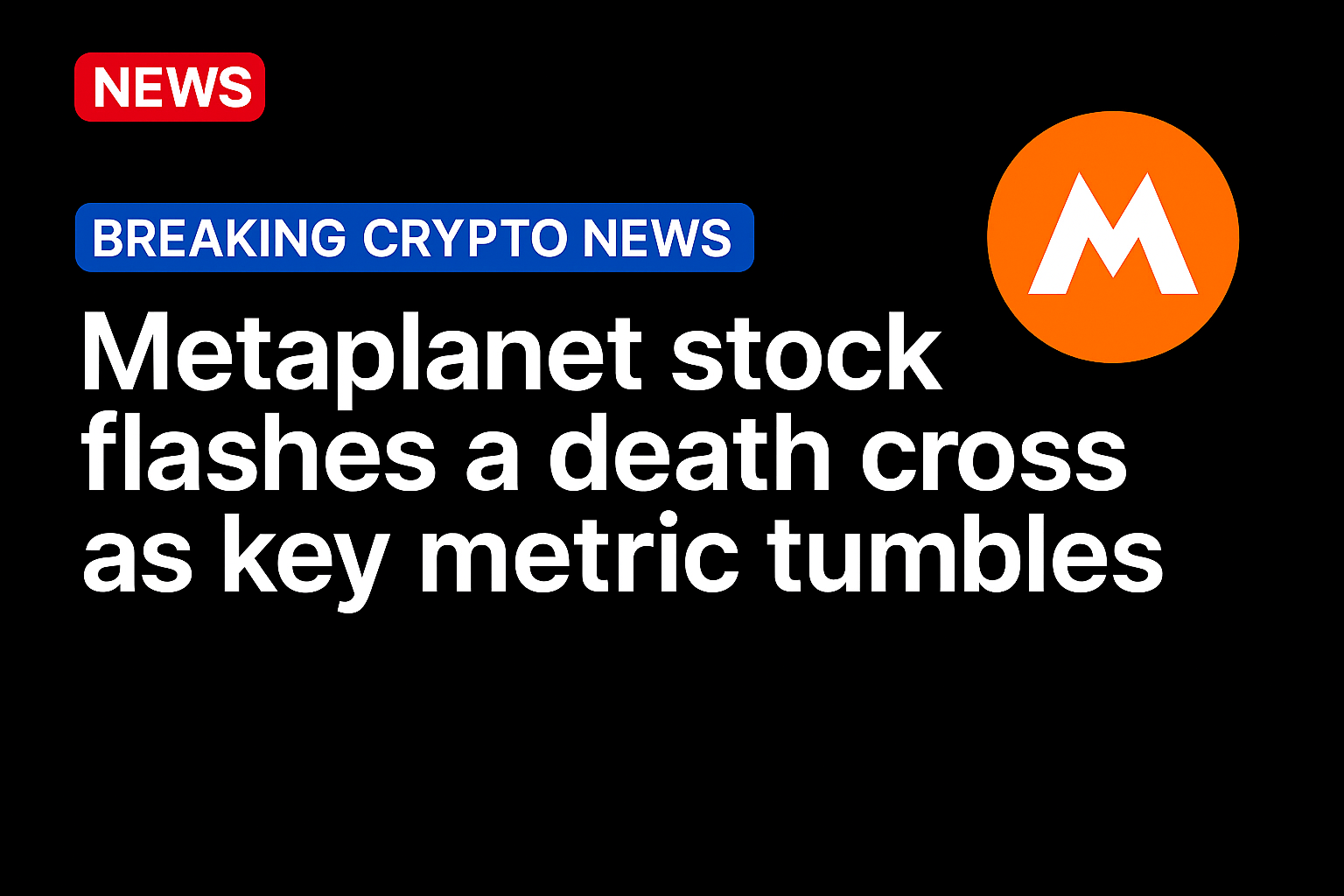 Metaplanet stock flashes a death cross as key metric tumbles