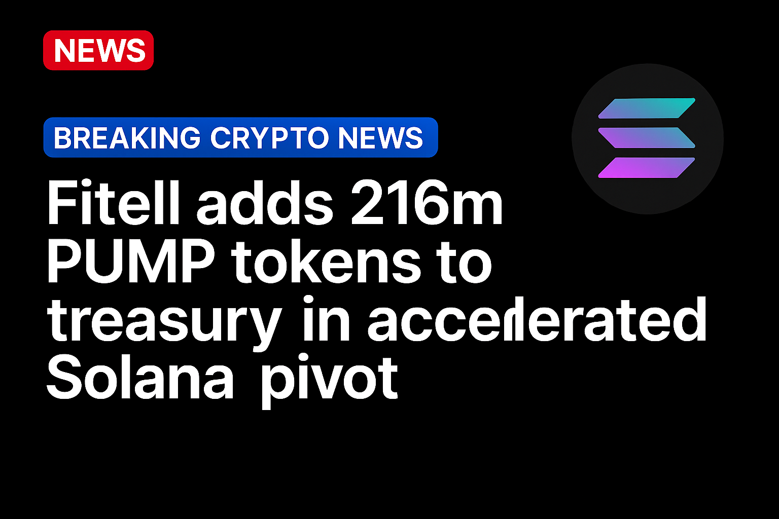 Fitell adds 216m PUMP tokens to treasury in accelerated Solana pivot