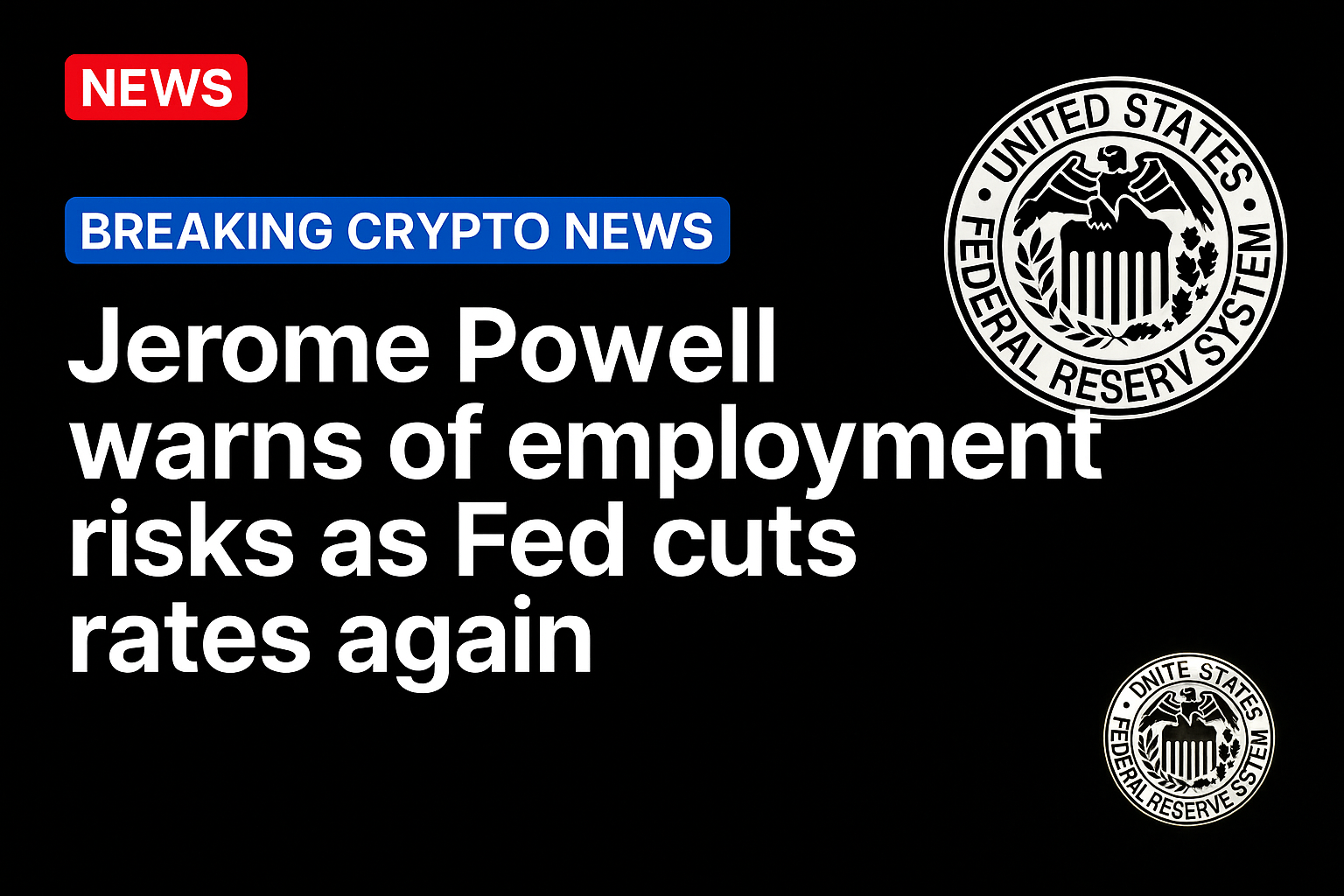 Jerome Powell warns of employment risks as Fed cuts rates again