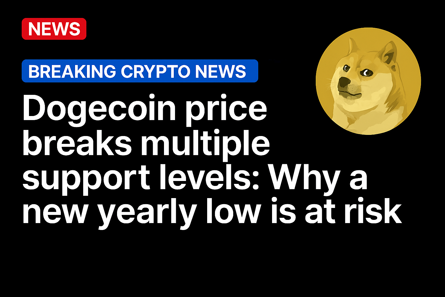 Dogecoin price breaks multiple support levels: Why a new yearly low is at risk