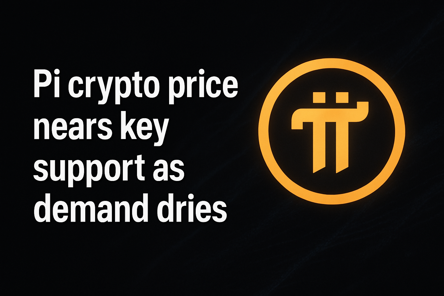 Pi crypto price nears key support as demand dries