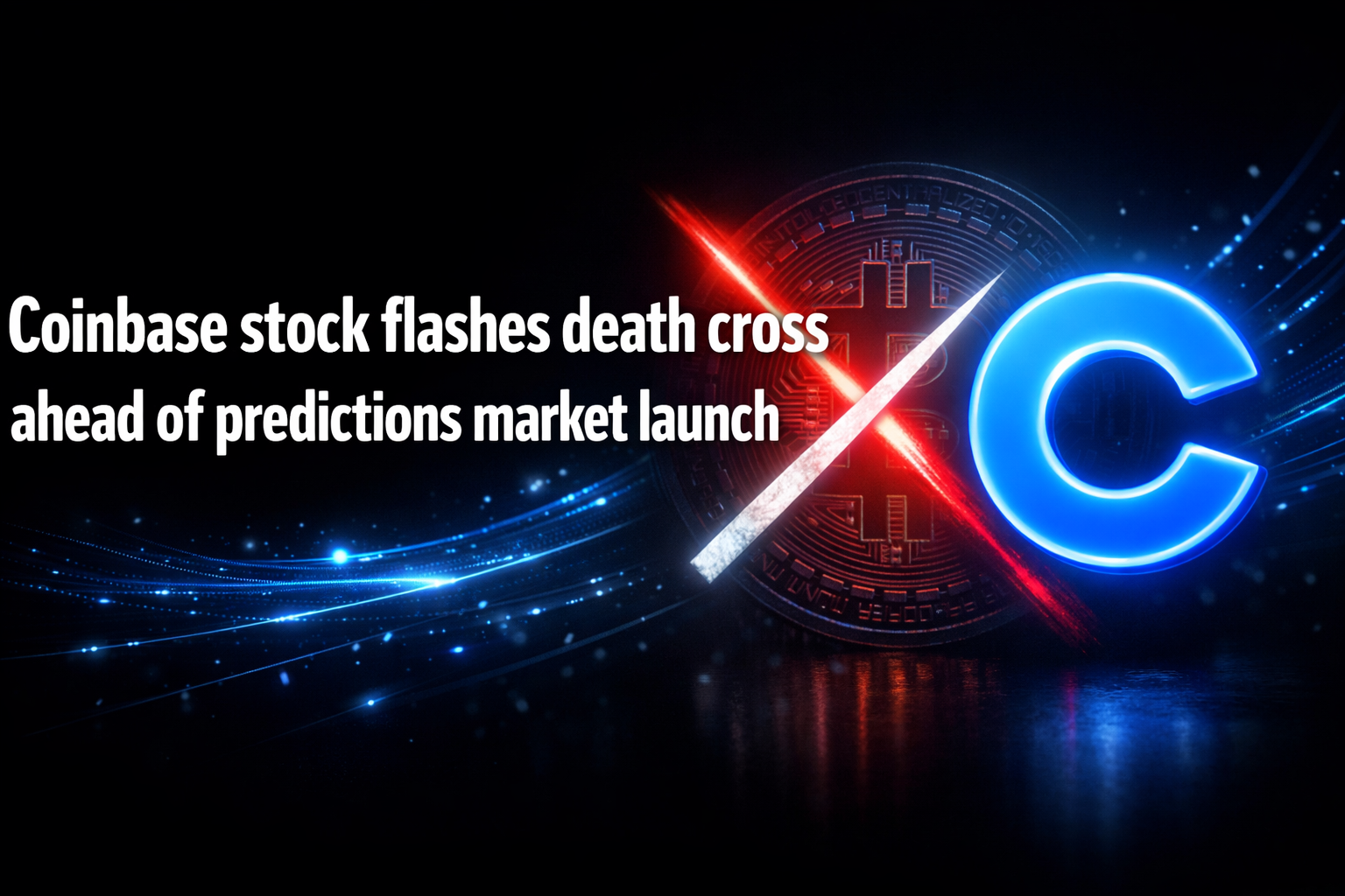 Coinbase stock flashes death cross ahead of predictions market launch