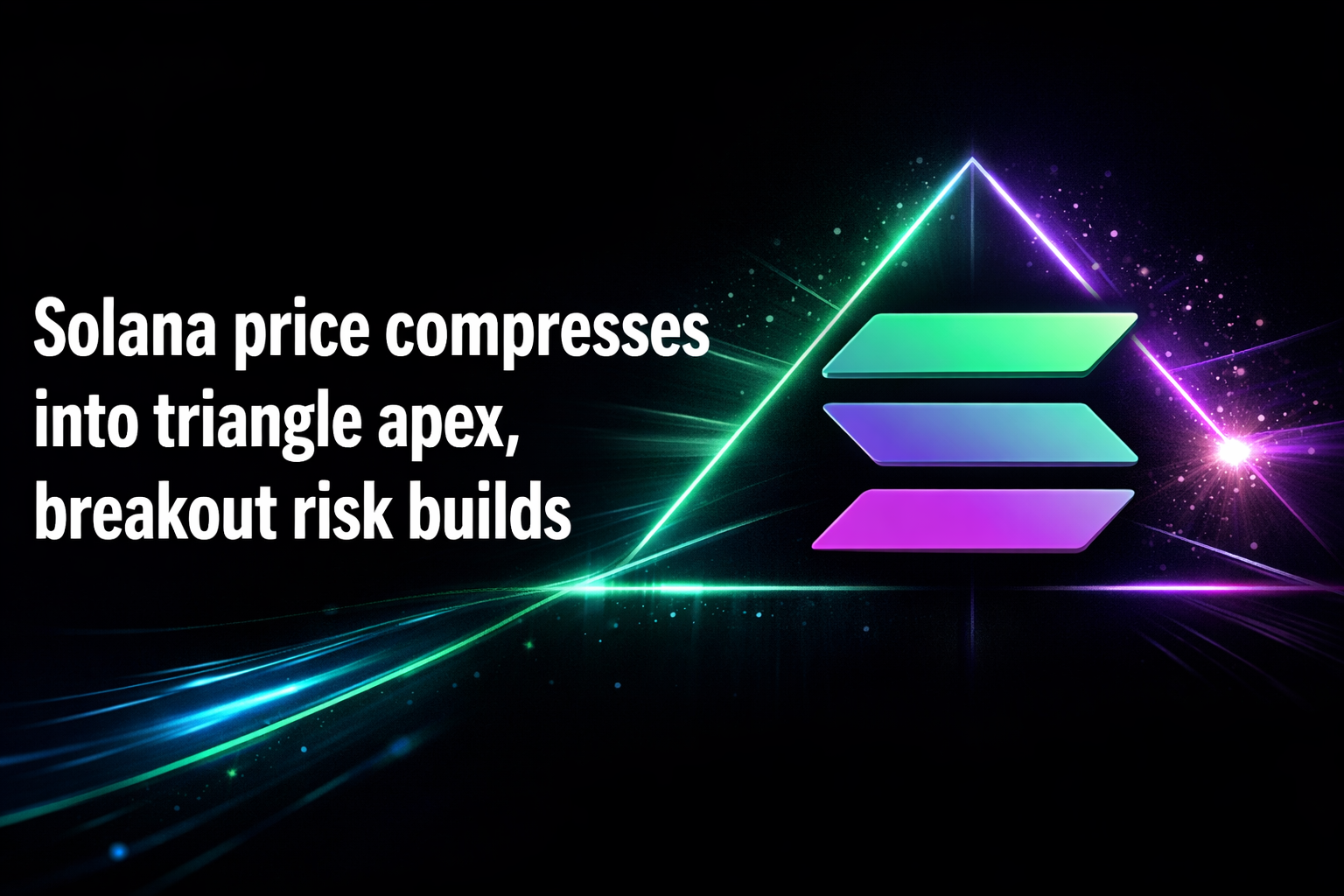 Solana price compresses into triangle apex, breakout risk builds