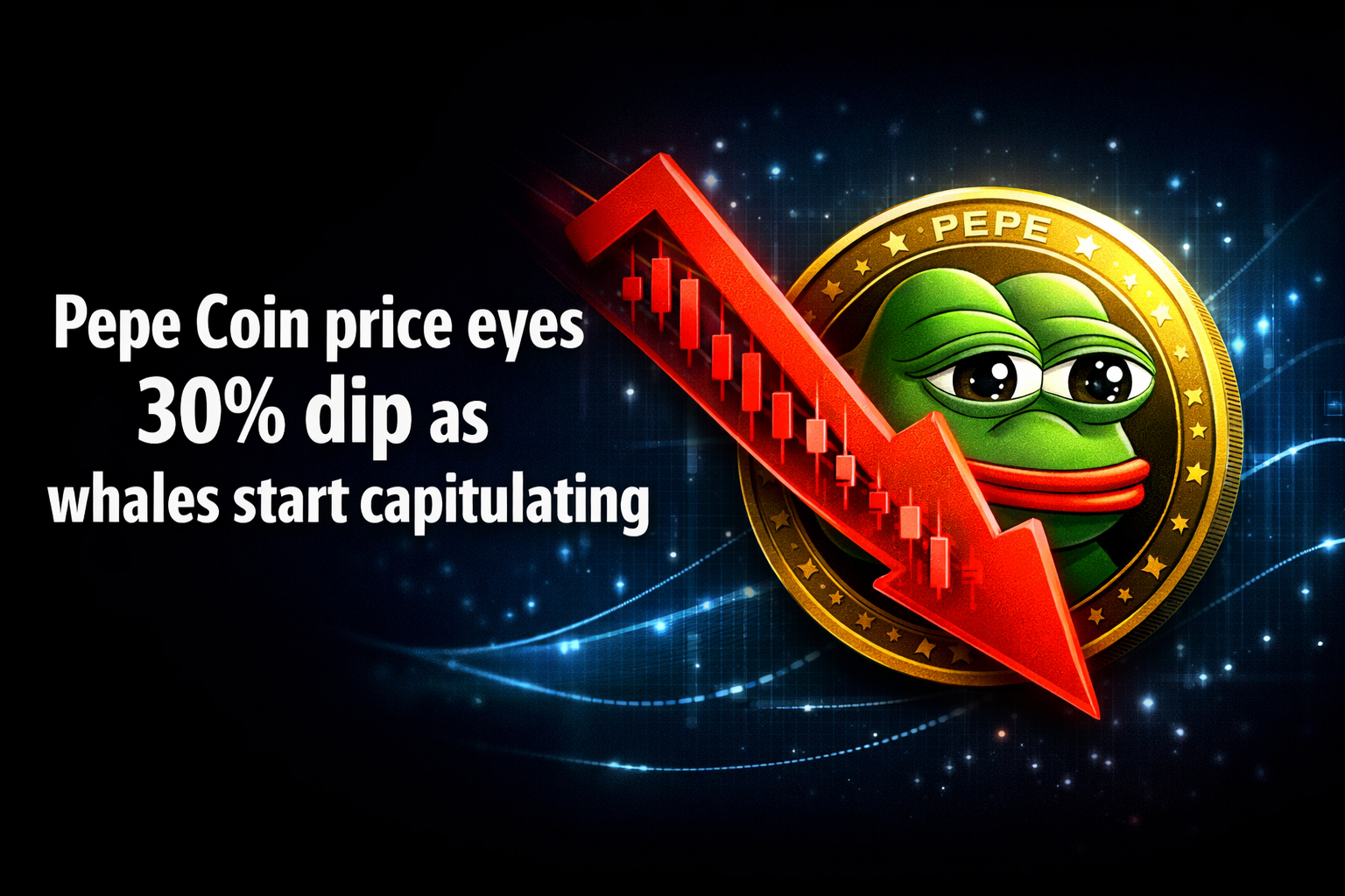 Pepe Coin price eyes 30% dip as whales start capitulating