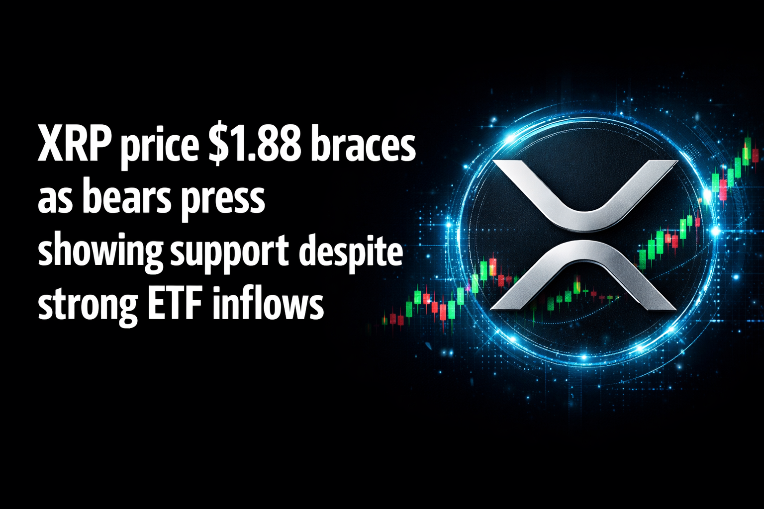 XRP price $1.88 braces as bears press showing support despite strong ETF inflows