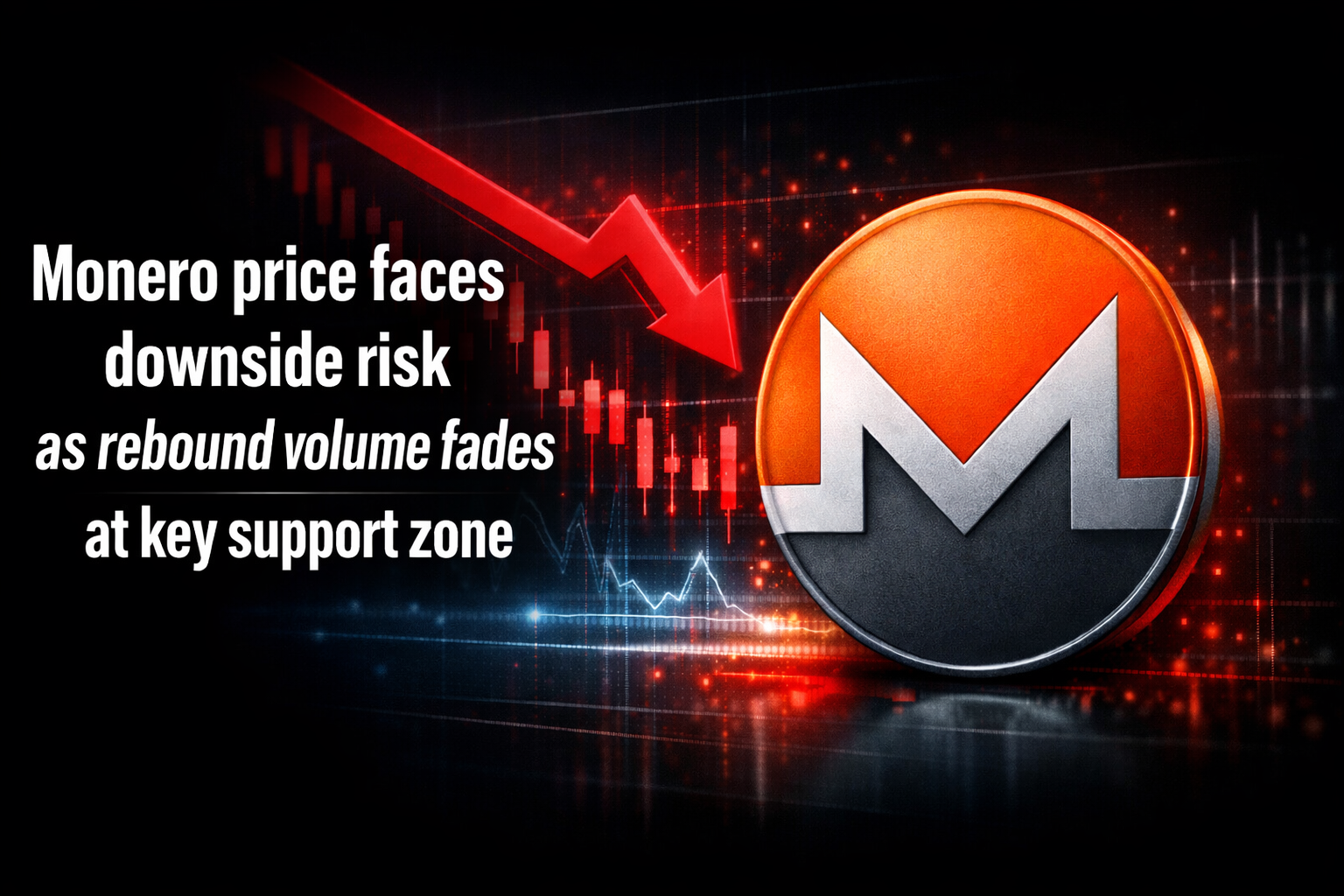 Monero price faces downside risk as rebound volume fades at key support zone