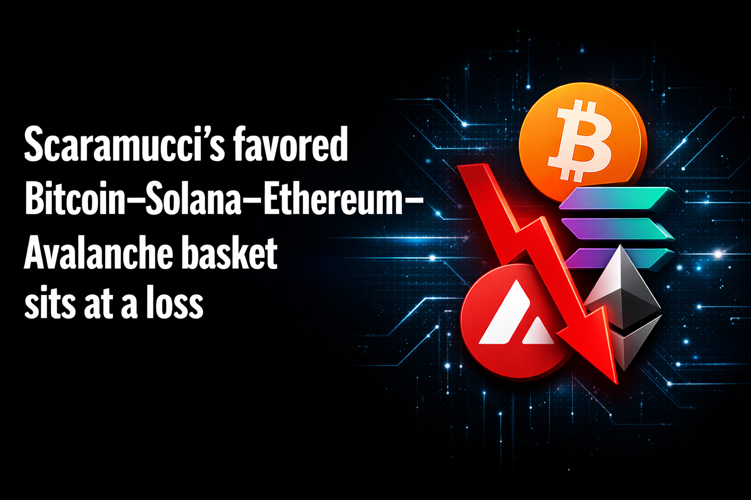 Scaramucci’s favored Bitcoin–Solana–Ethereum–Avalanche basket sits at a loss