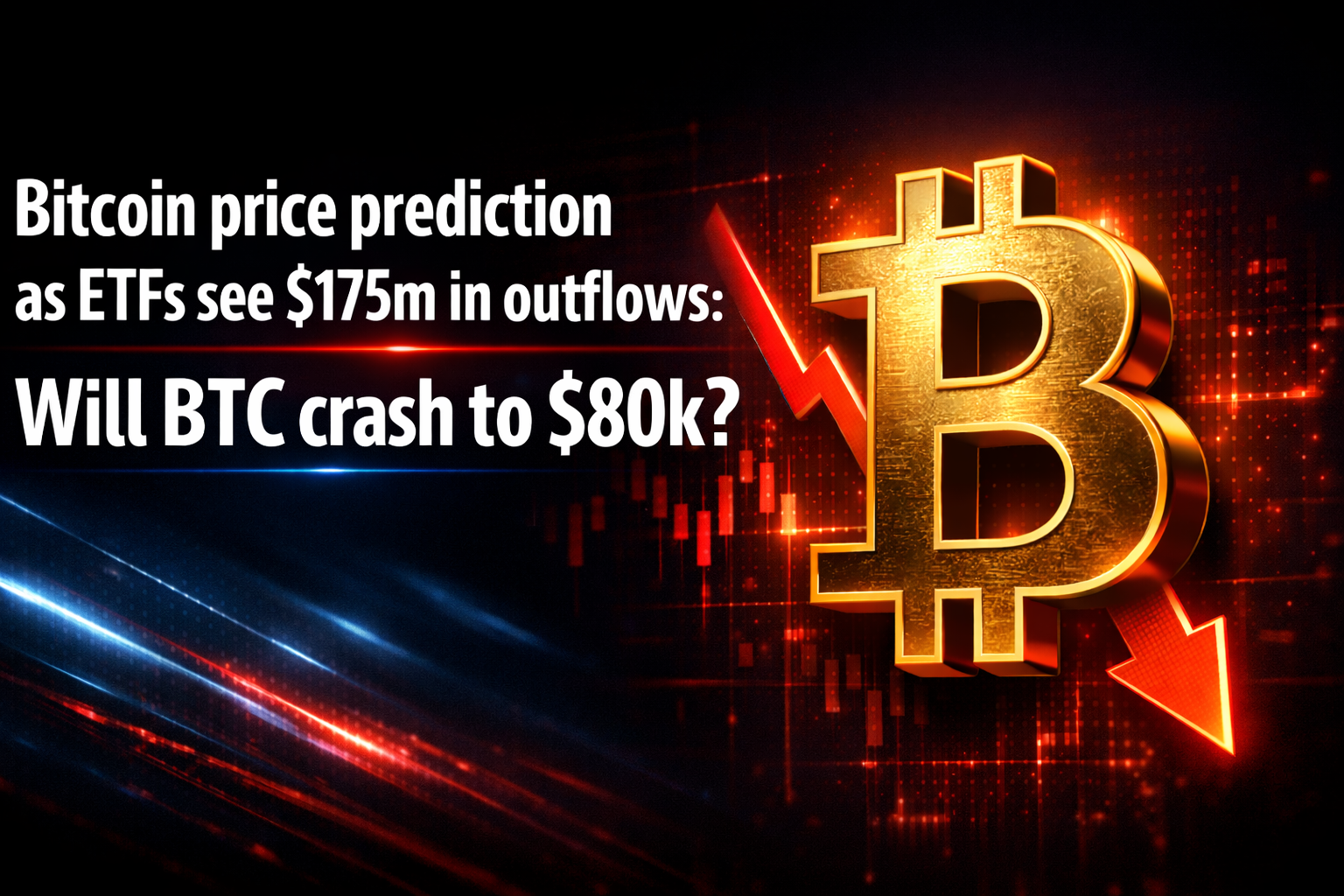 Bitcoin price prediction as ETFs see $175m in outflows: Will BTC crash to $80k?