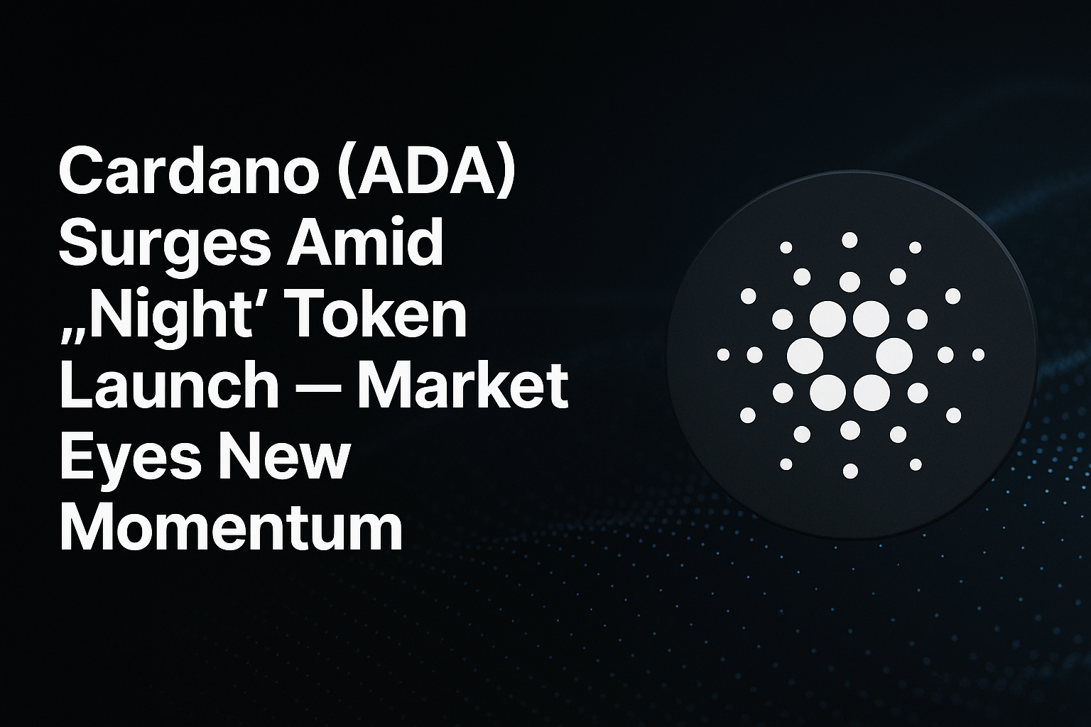 Cardano (ADA) Surges Amid “Night” Token Launch — Market Eyes New Momentum