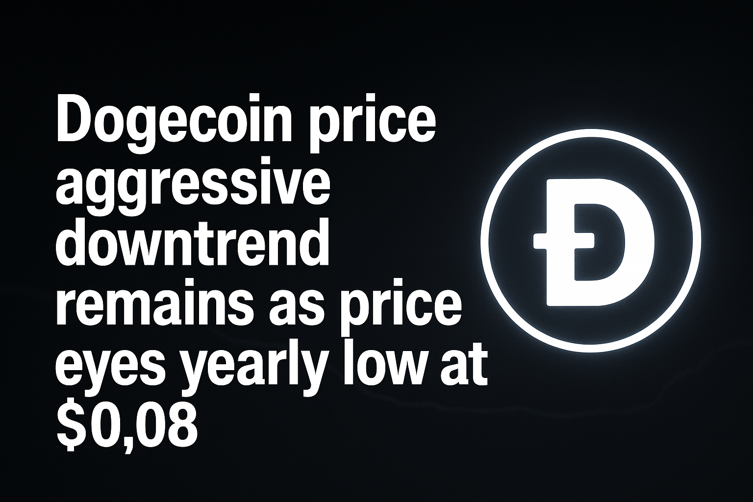 Dogecoin price aggressive downtrend remains as price eyes yearly low at $0.08