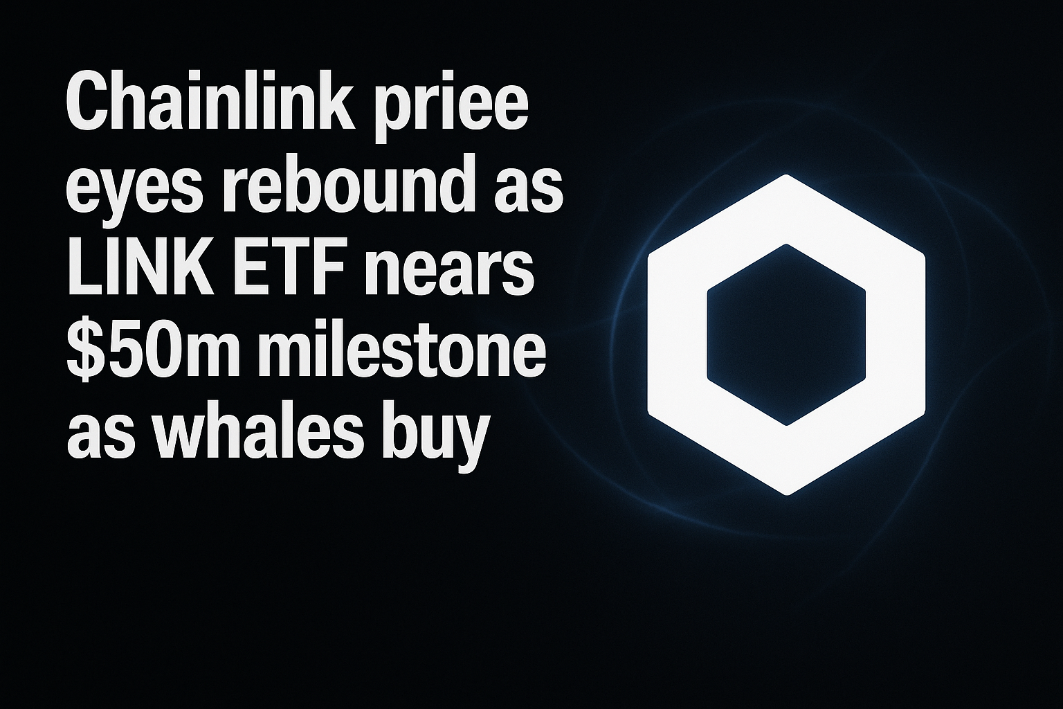 Chainlink price eyes rebound as LINK ETF nears $50m milestone as whales buy