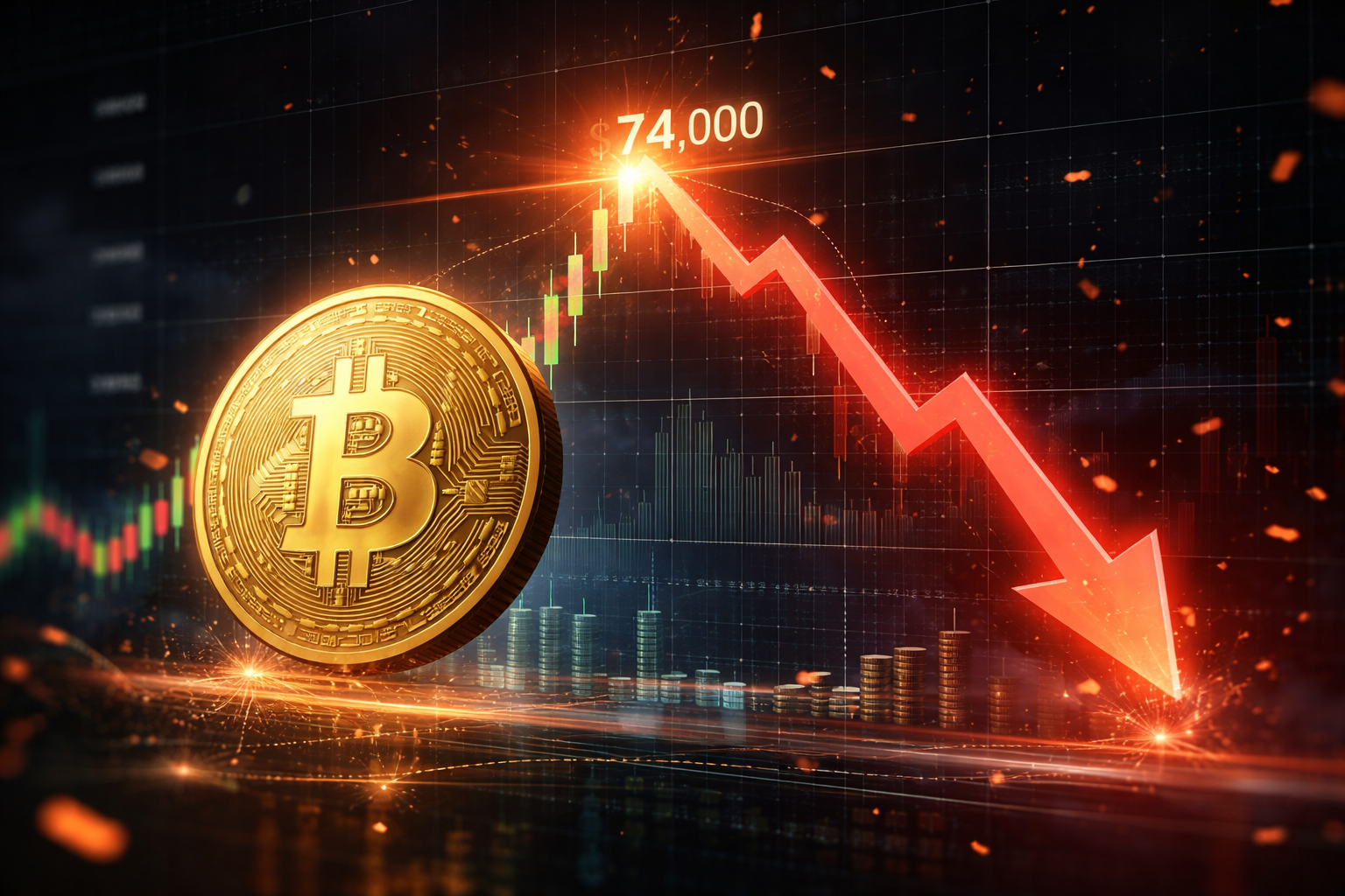 Bitcoin price rejected at $74,000 after failed breakout