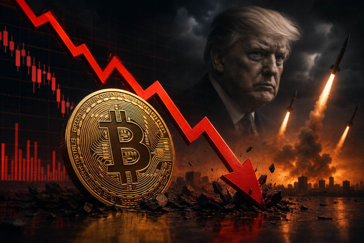 Bitcoin Falls Below $65K as Trump’s Iran Threat Shakes Crypto Markets