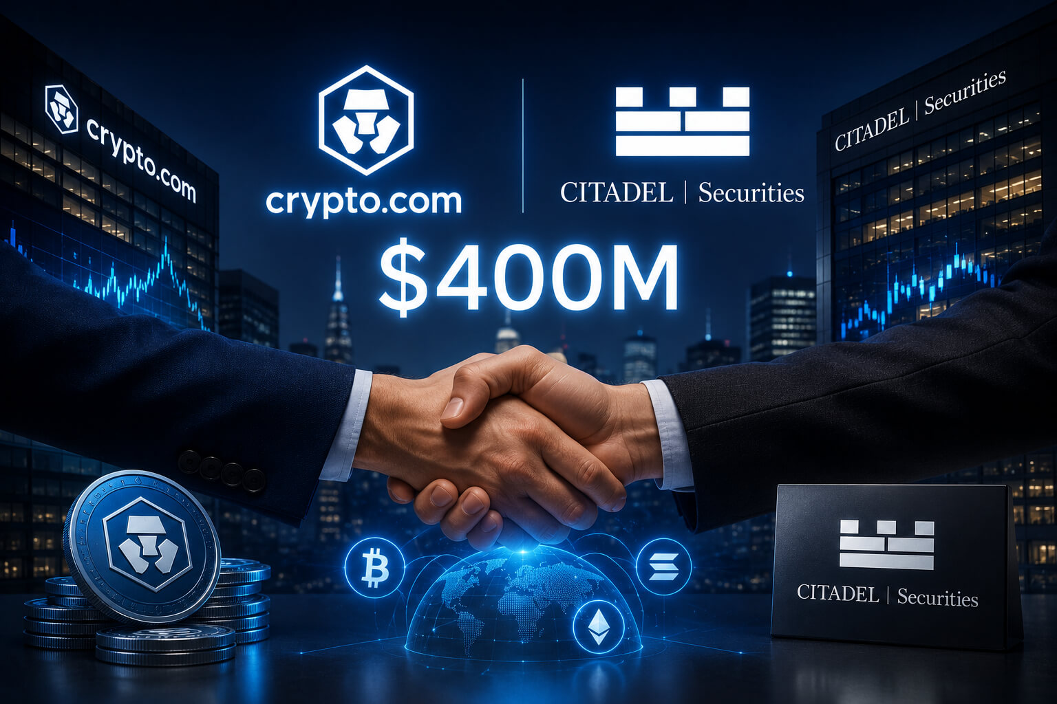 Crypto.com Lands $400M From Citadel Securities as Wall Street Moves Deeper Into Crypto