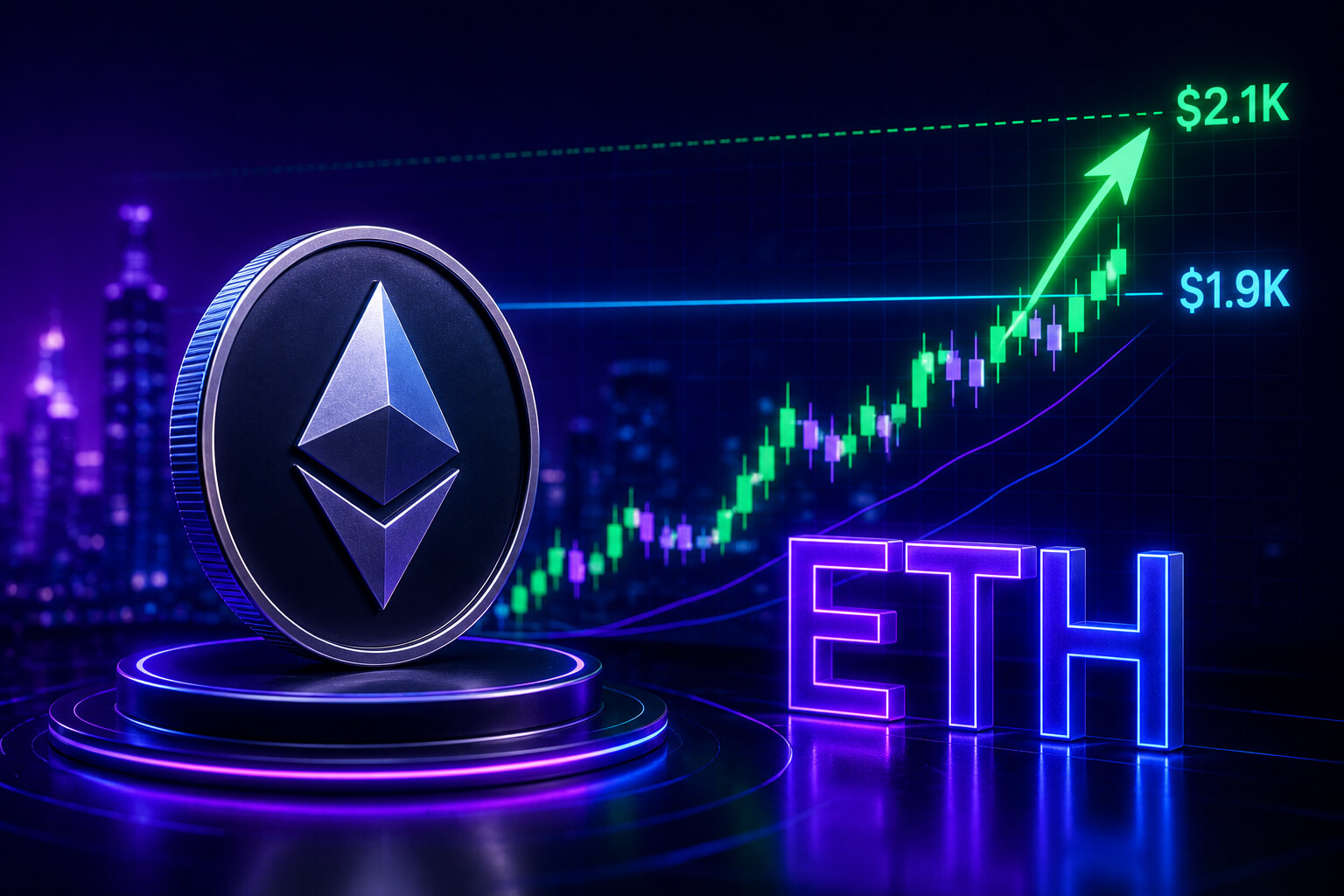 Ether Breaks $1.9K Resistance as Traders Start Watching the $2.1K Level