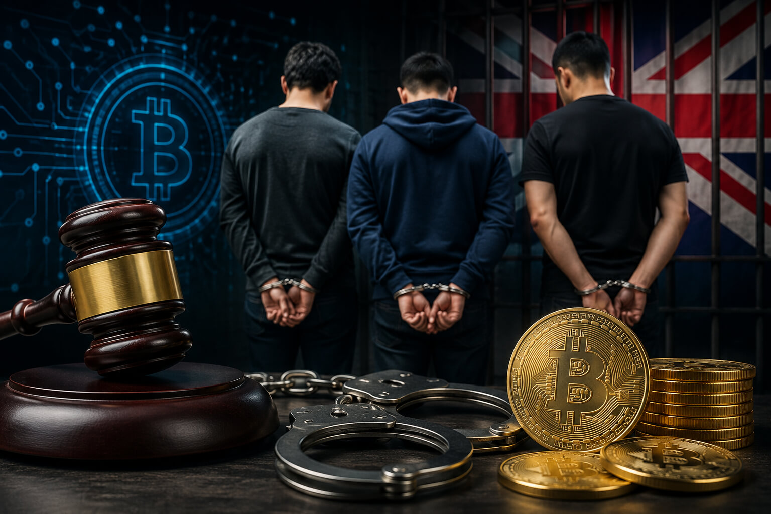 Three Men Jailed in UK Over £5 Million Cryptocurrency Fraud