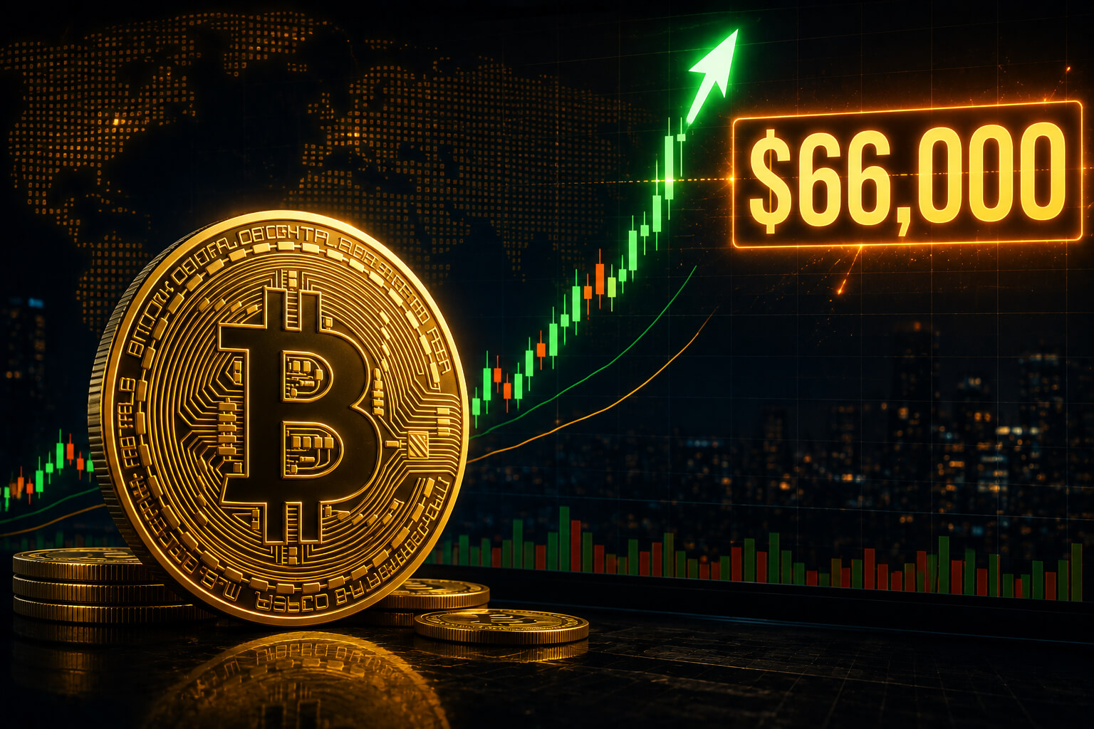 Bitcoin Price Breakout: BTC Pushes Toward the Crucial $66,000 Level